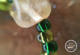 Citrin-Glasperlen Ring grün